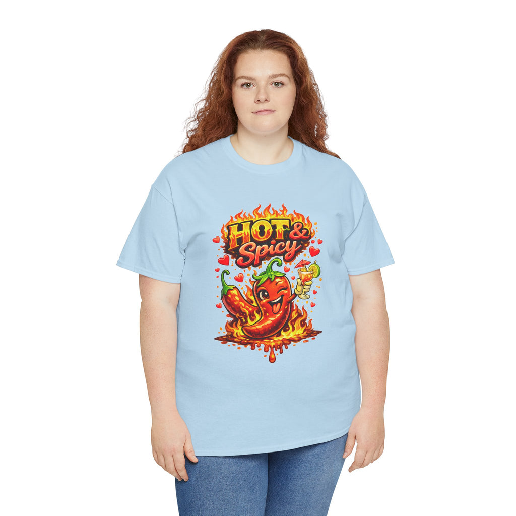 Hot & Spicy Pepper Shirt, Funny Chili Graphic Tee, Cute Food Lover T-Shirt, Spicy Gift