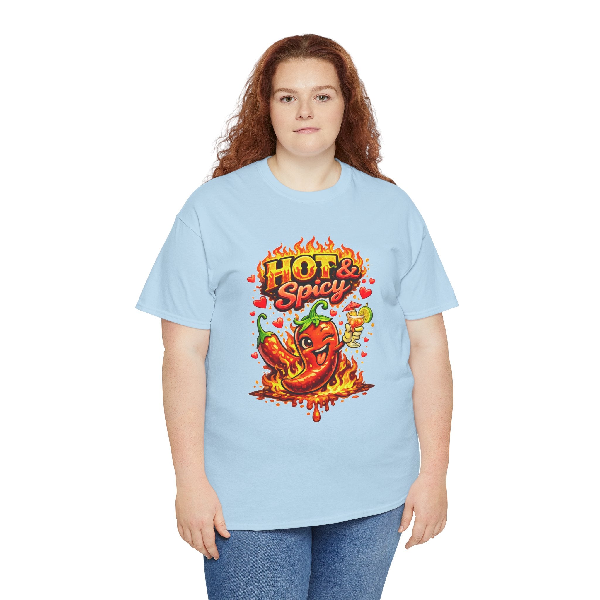 Hot & Spicy Pepper Shirt, Funny Chili Graphic Tee, Cute Food Lover T-Shirt, Spicy Gift