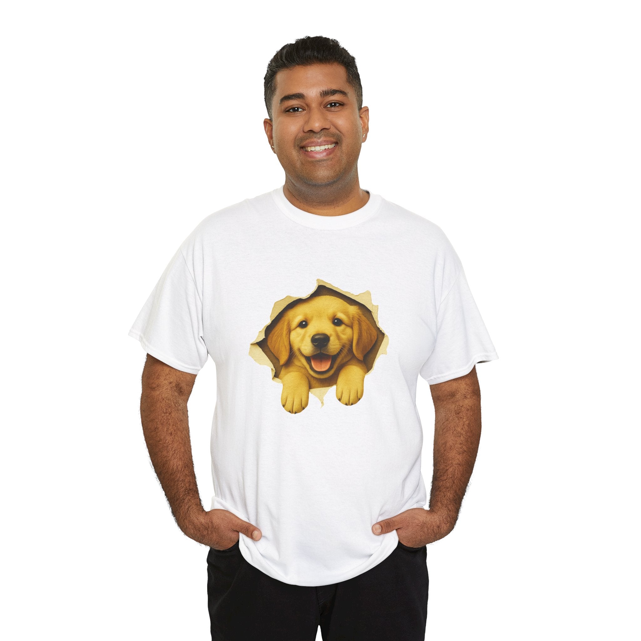 Golden Retriever Peekaboo Shirt, Cute Dog Lover T-Shirt, Funny Puppy Tee, Golden Retriever Gift, Pet Lover Graphic Shirt