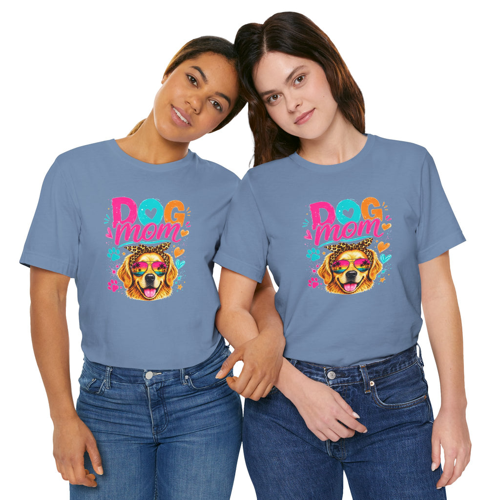 Dog Mom T-Shirt | Golden Retriever Shirt | Funny Dog Mom Gift | Colorful Retro Dog Lover Tee | Unisex Graphic T-Shirt