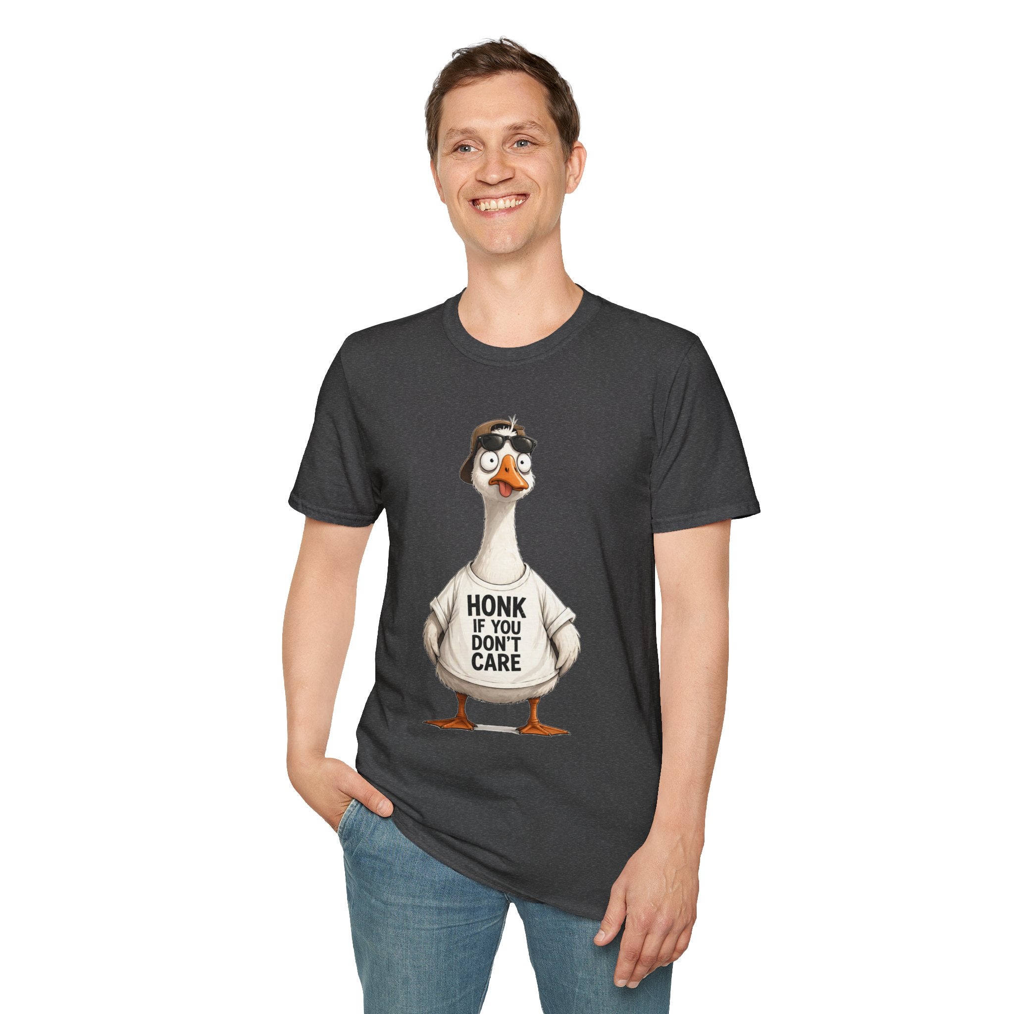 Funny Goose Shirt Honk If You Don’t Care T-Shirt Meme Graphic Tee Unisex Funny Animal Shirt Sarcastic Humor Gift Casual Tee