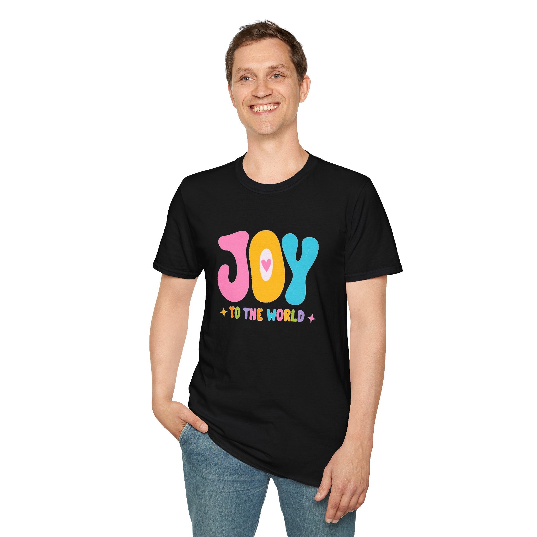 Joy to the World T-Shirt — Colorful Holiday Christmas Tee