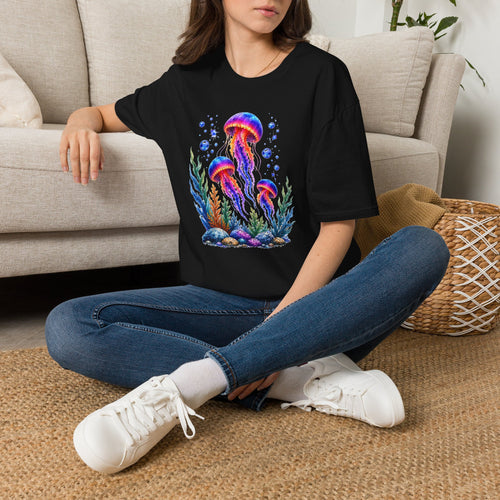 Colorful Jellyfish T-Shirt | Ocean Life Graphic Tee | Neon Sea Creature Shirt | Marine Life Gift | Beach Lover Unisex Tee