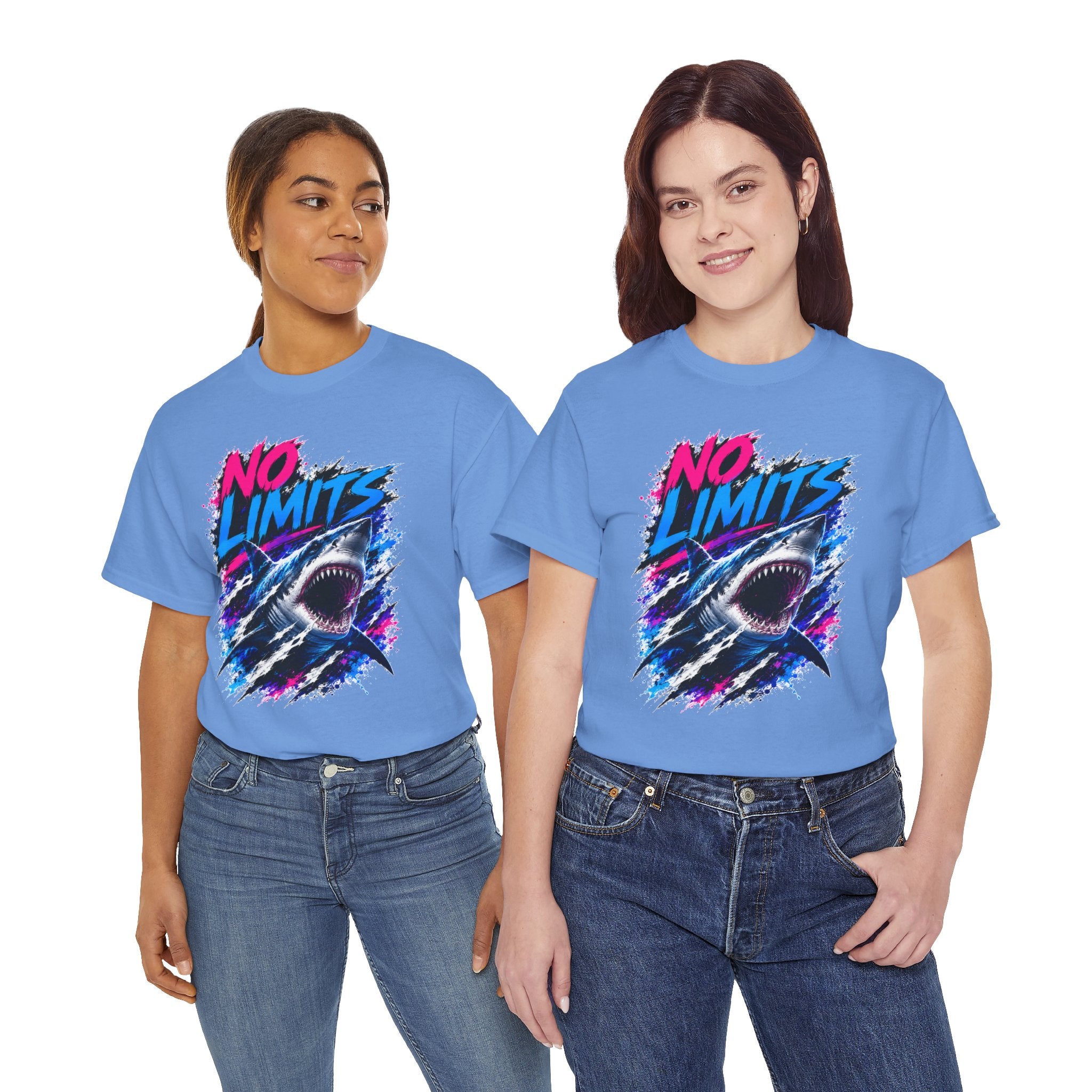 No Limits Shark T-Shirt | Great White Shark Graphic Tee | Unisex Streetwear Shirt | Ocean Lover Gift | Bold Shark Art Tee