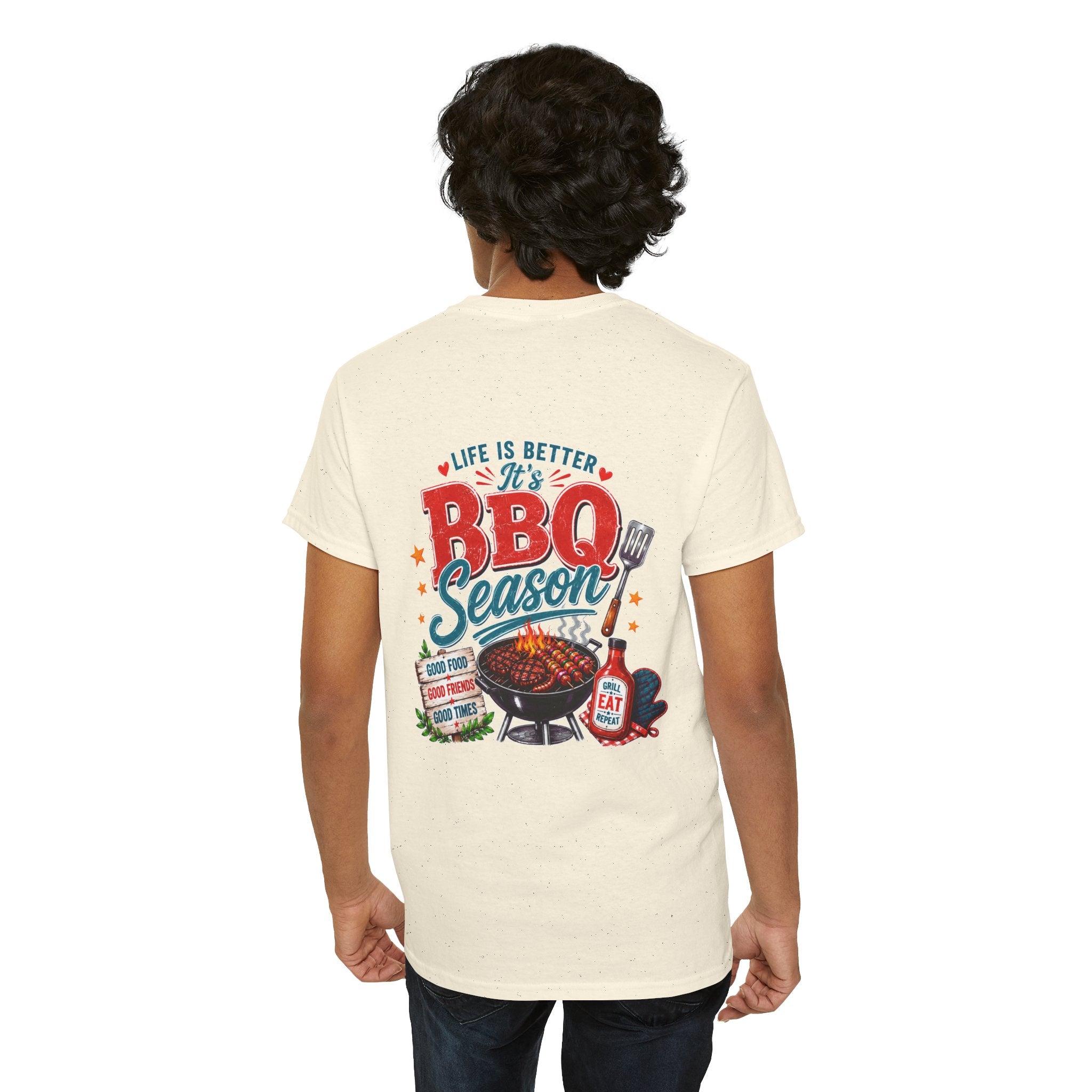 BBQ Season T-Shirt | Life Is Better It's BBQ Season Tee | Funny Grill Shirt | Summer Cookout Tee | Barbecue Lover Gift | Backyard BBQ Shirt