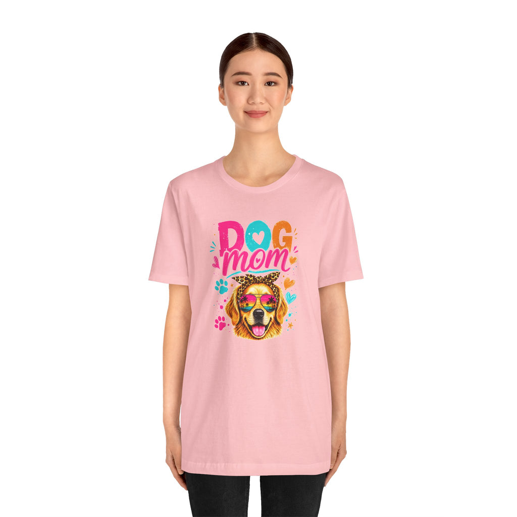 Dog Mom T-Shirt | Golden Retriever Shirt | Funny Dog Mom Gift | Colorful Retro Dog Lover Tee | Unisex Graphic T-Shirt