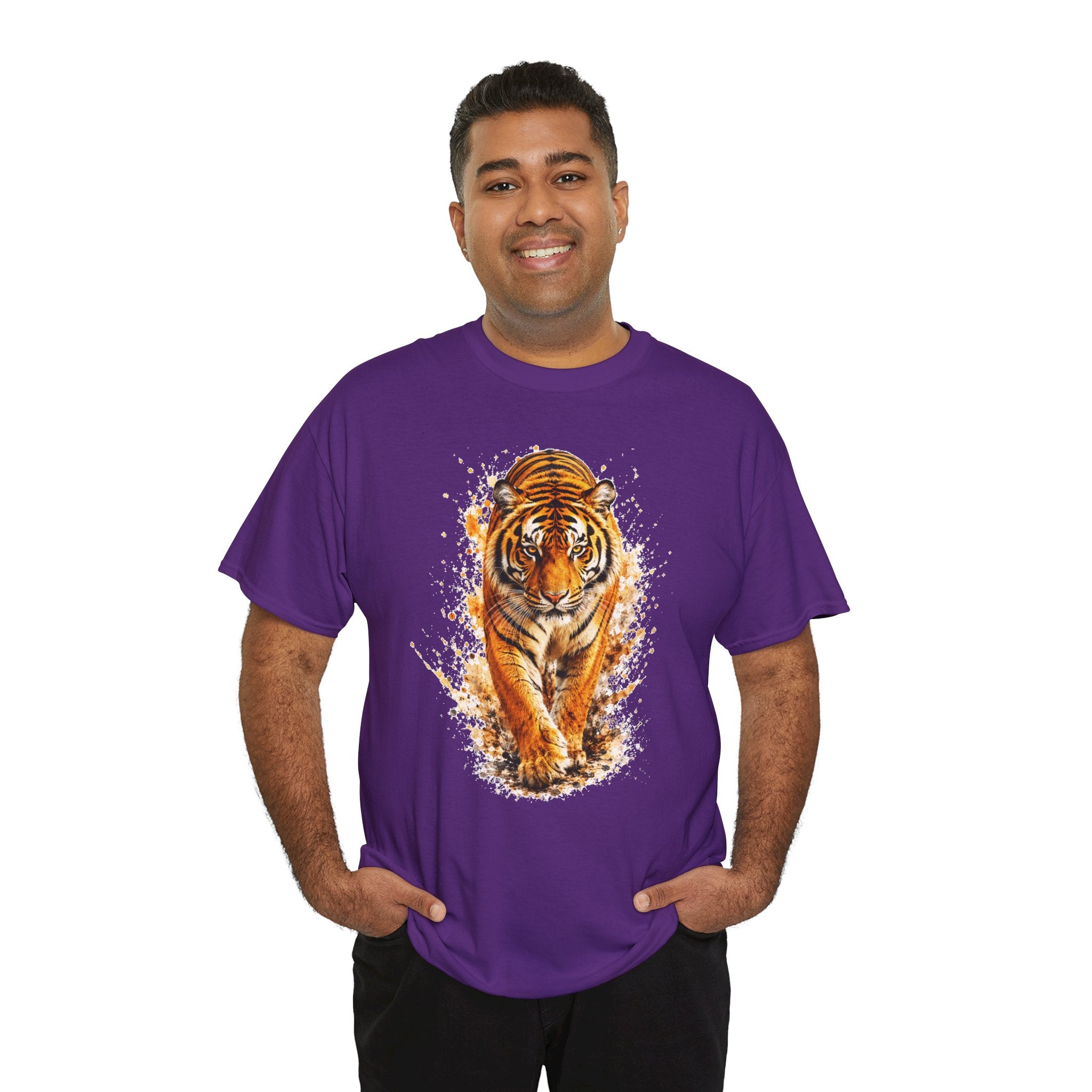 Majestic Tiger T-Shirt, Watercolor Tiger Graphic Tee, Unisex Wildlife Shirt, Tiger Lover Gift, Animal Art Tee