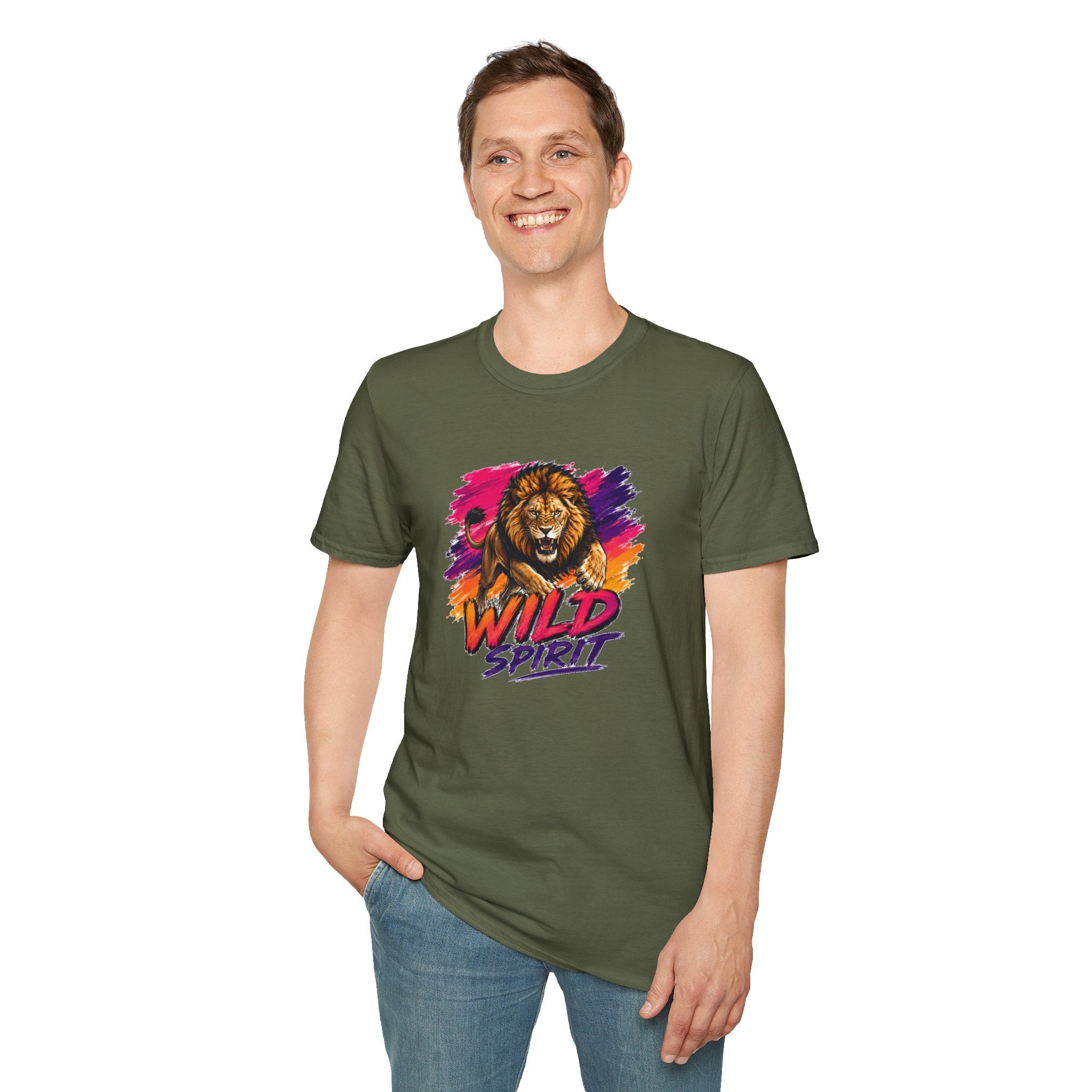 Lion T Shirt, Wild Spirit Shirt, Lion Graphic Tee, Animal Lover Shirt, Wildlife Shirt, Unisex T Shirt, Nature Gift