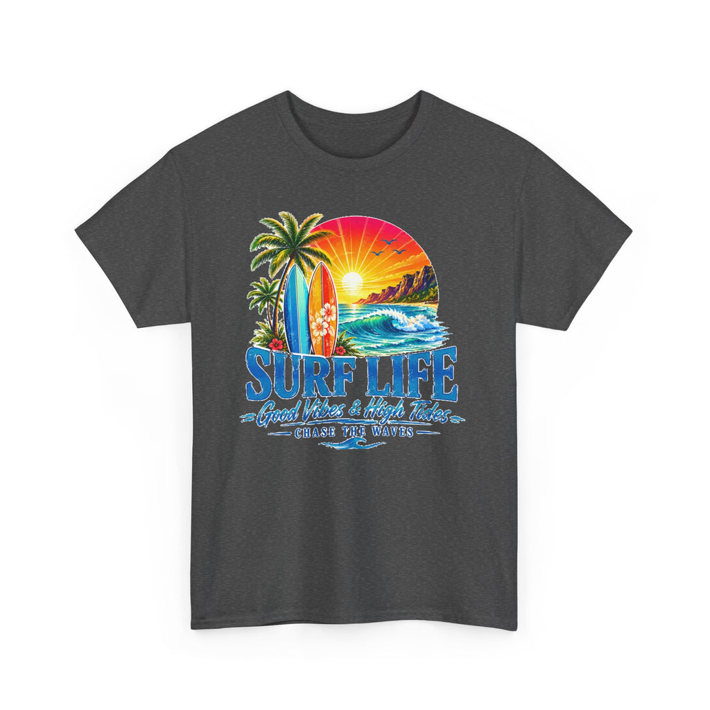 Surf Life T-Shirt | Vintage Beach Sunset Tee | Coastal Graphic Shirt | Surfing Lover Gift | Ocean Vacation Unisex Tee