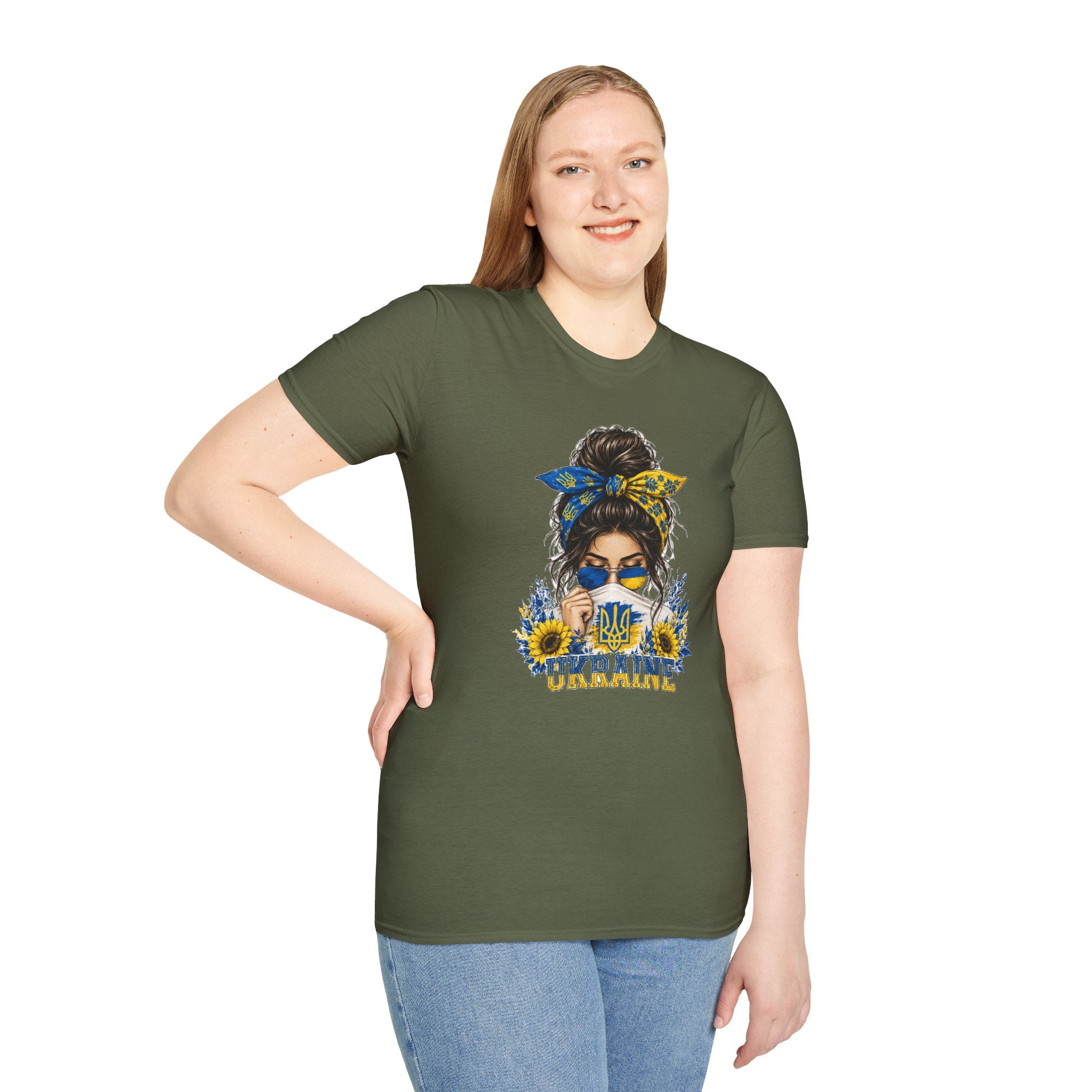 Ukraine Sunflower Bandana T-Shirt — Stylish Patriotic Graphic Tee