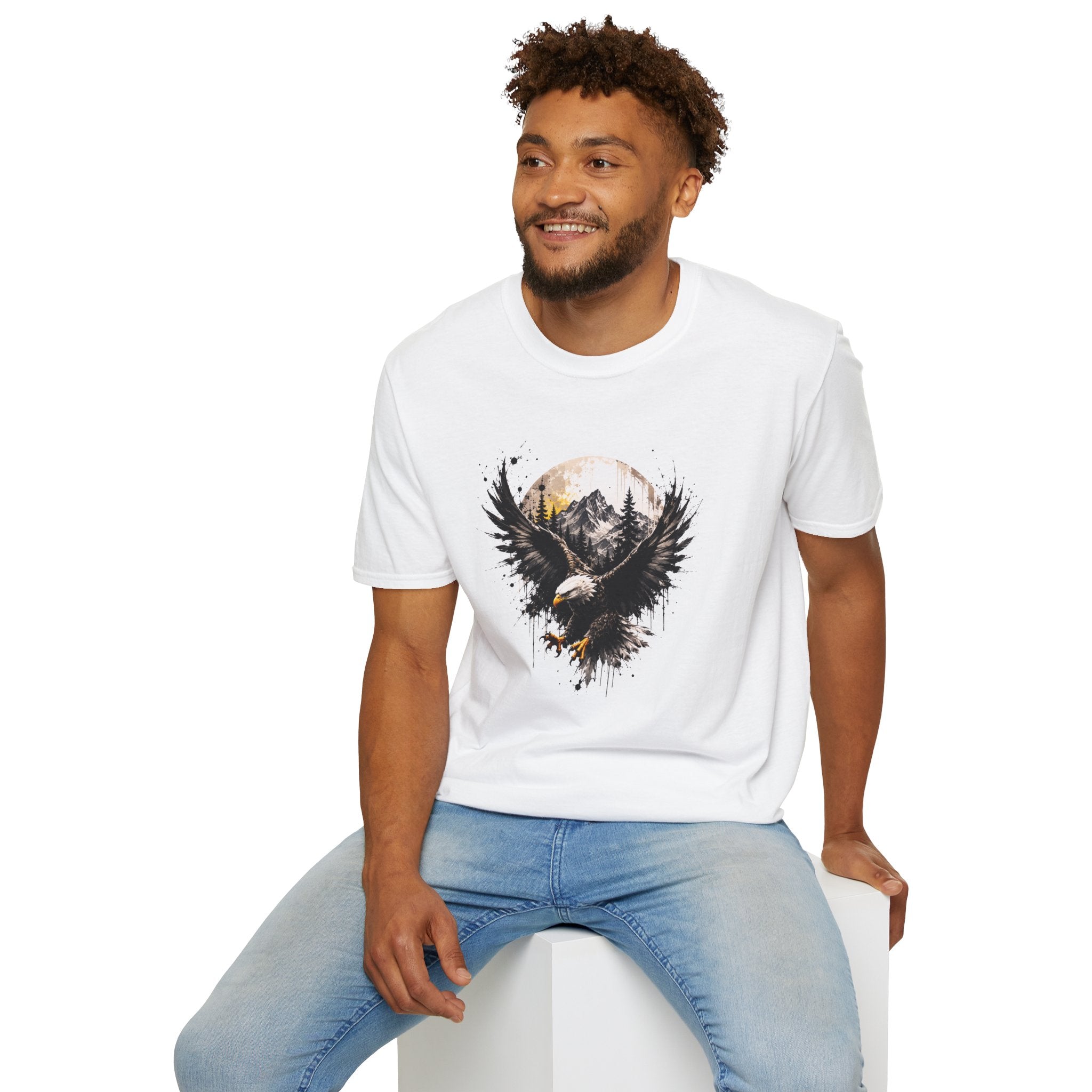 Bald Eagle Mountain T-Shirt | Patriotic Eagle Graphic Tee | Nature Lover Shirt | Outdoor Adventure Tee | Unisex Wildlife Gift