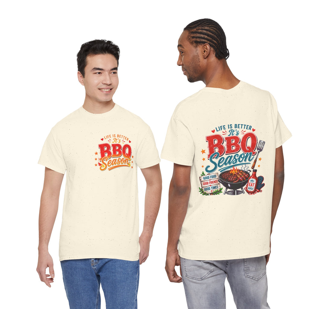BBQ Season T-Shirt | Life Is Better It's BBQ Season Tee | Funny Grill Shirt | Summer Cookout Tee | Barbecue Lover Gift | Backyard BBQ Shirt