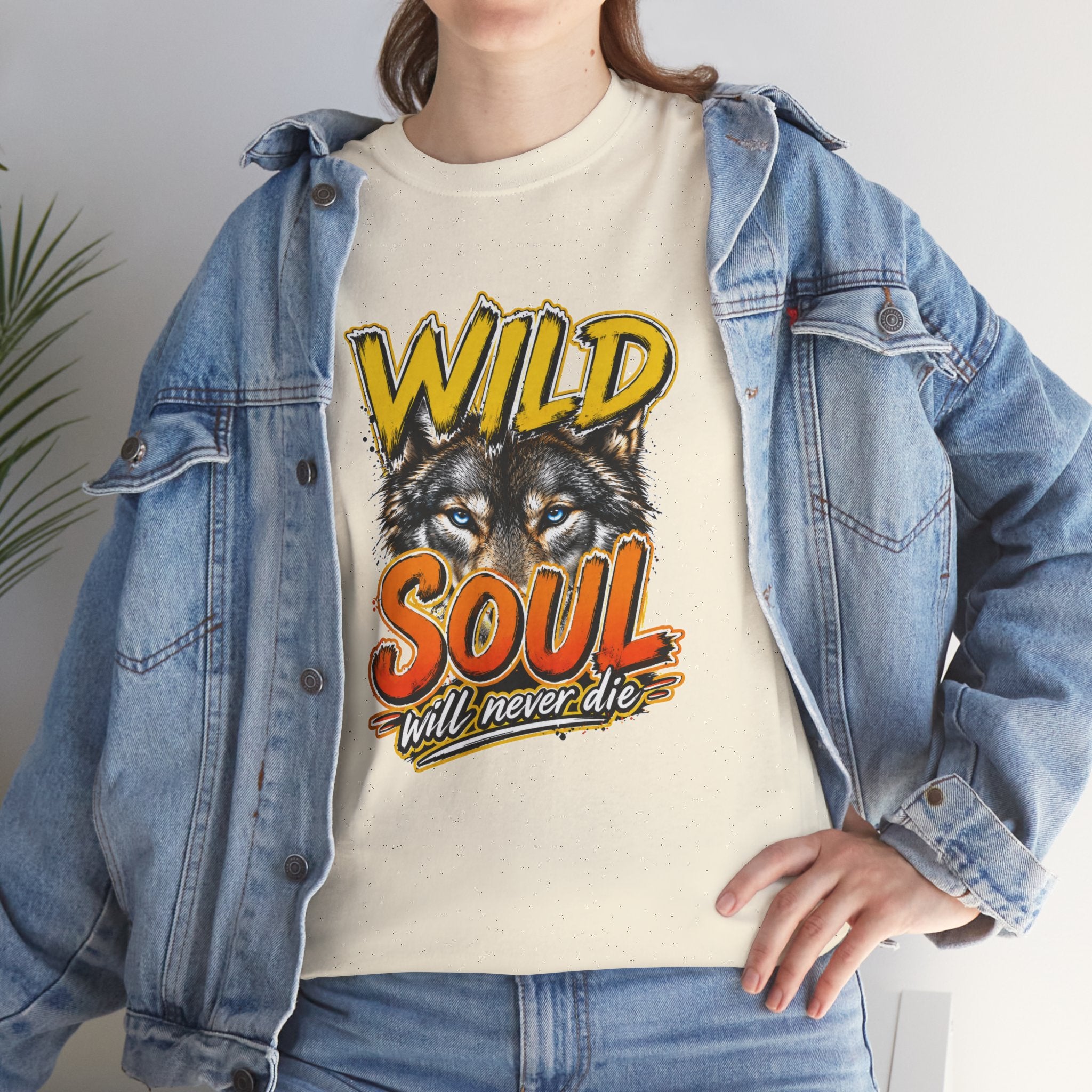 Wolf 'Wild Soul' Graphic Tee – Bold Wildlife Shirt for Nature Lovers