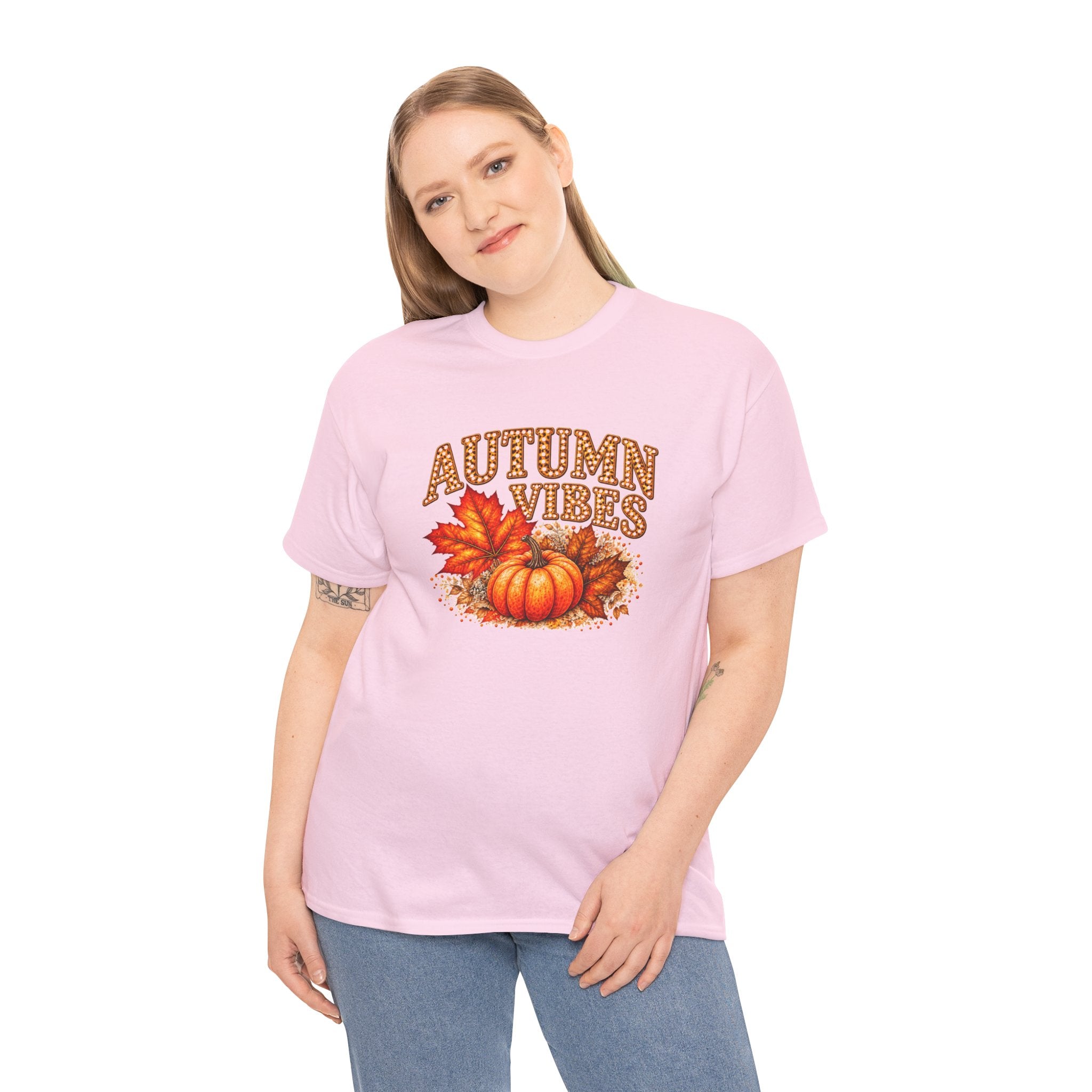 Autumn Vibes Pumpkin T-Shirt, Fall Leaves Graphic Tee, Cozy Fall Shirt, Thanksgiving Season Top