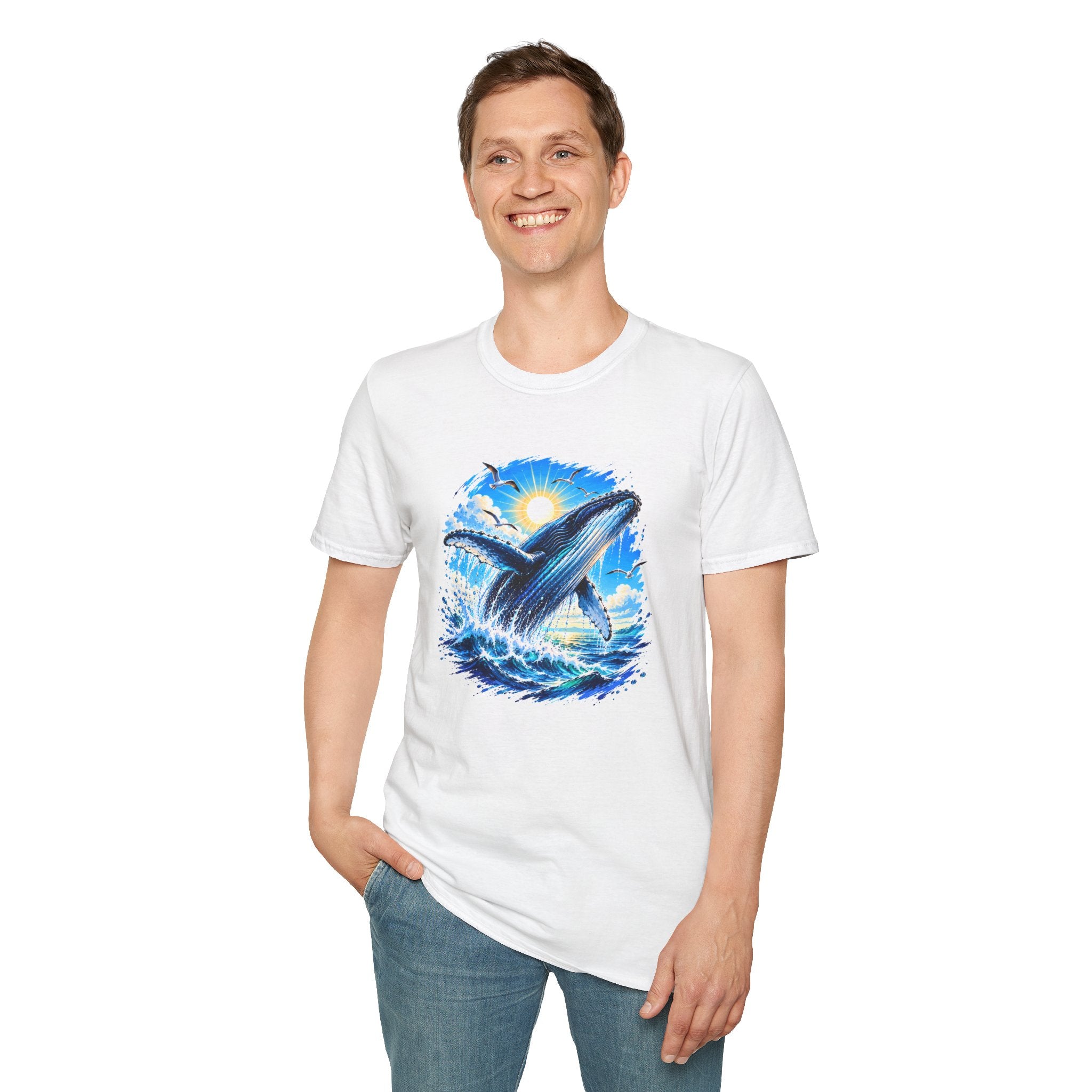 Whale Shirt, Ocean T-Shirt, Humpback Whale Shirt, Sea Life Tee, Beach Lover Gift, Ocean Lover Shirt
