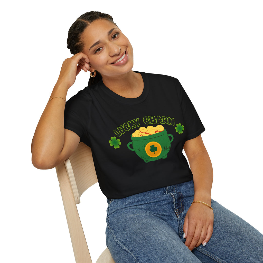 Lucky Charm T-Shirt — Pot of Gold & Shamrock St. Patrick's Day Tee