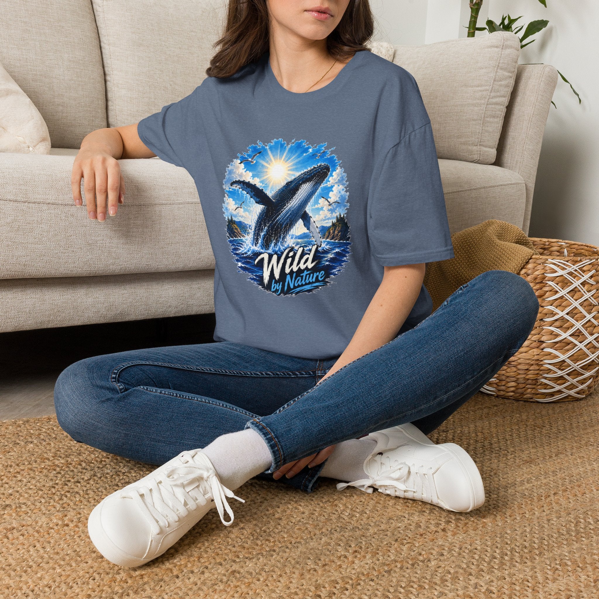 Whale T-Shirt, Ocean Whale Graphic Tee, Wild Nature Shirt, Ocean Lover Gift