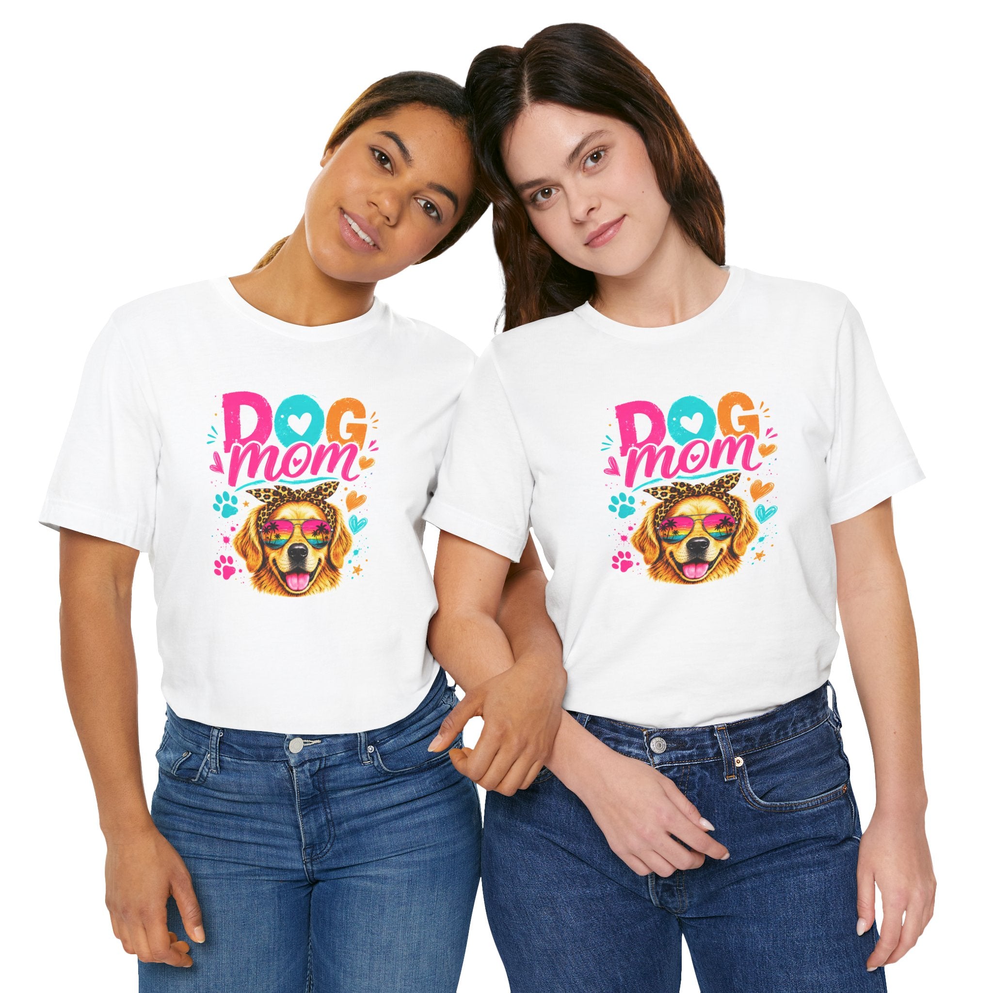 Dog Mom T-Shirt | Golden Retriever Shirt | Funny Dog Mom Gift | Colorful Retro Dog Lover Tee | Unisex Graphic T-Shirt