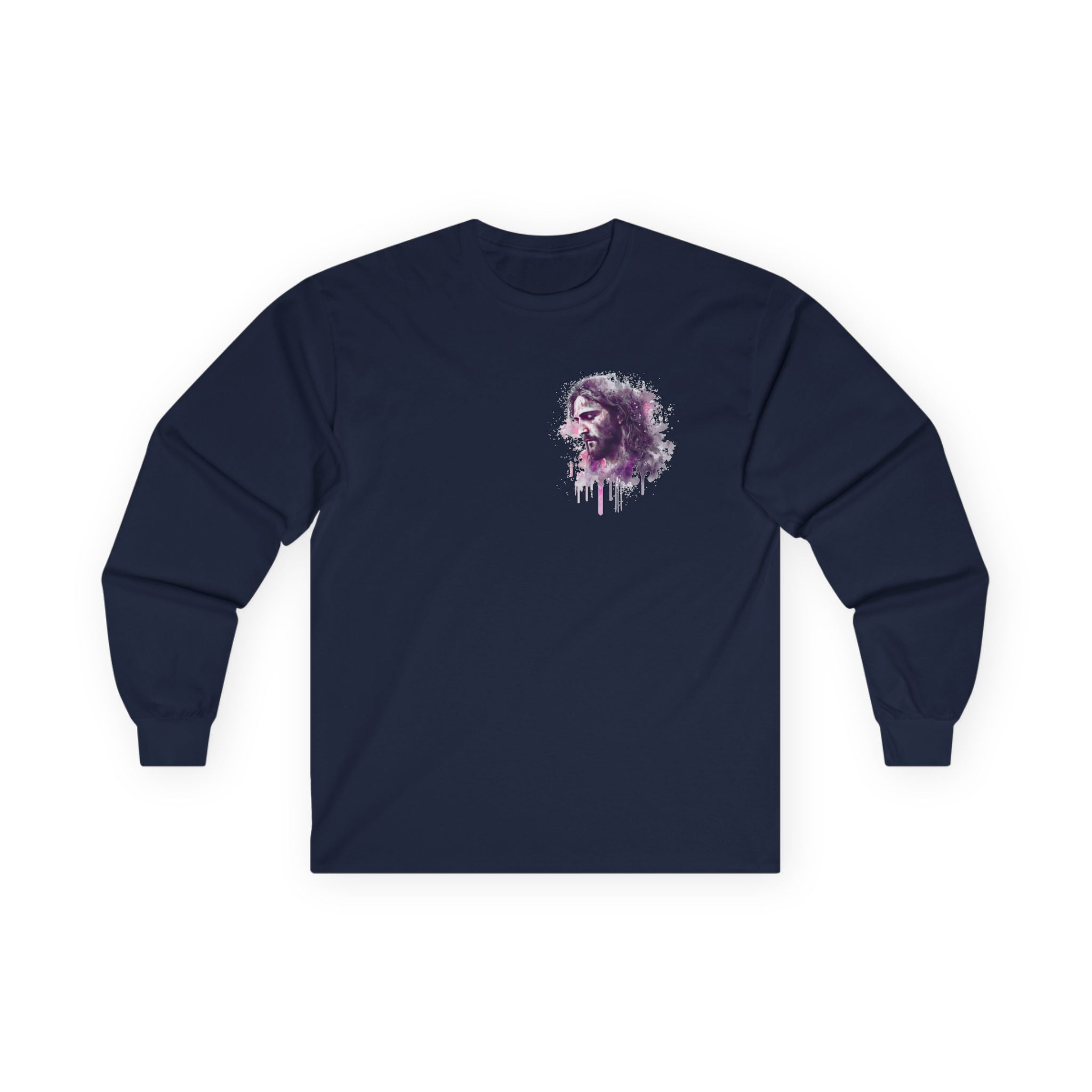 Artistic Watercolor Portrait Long Sleeve Tee
