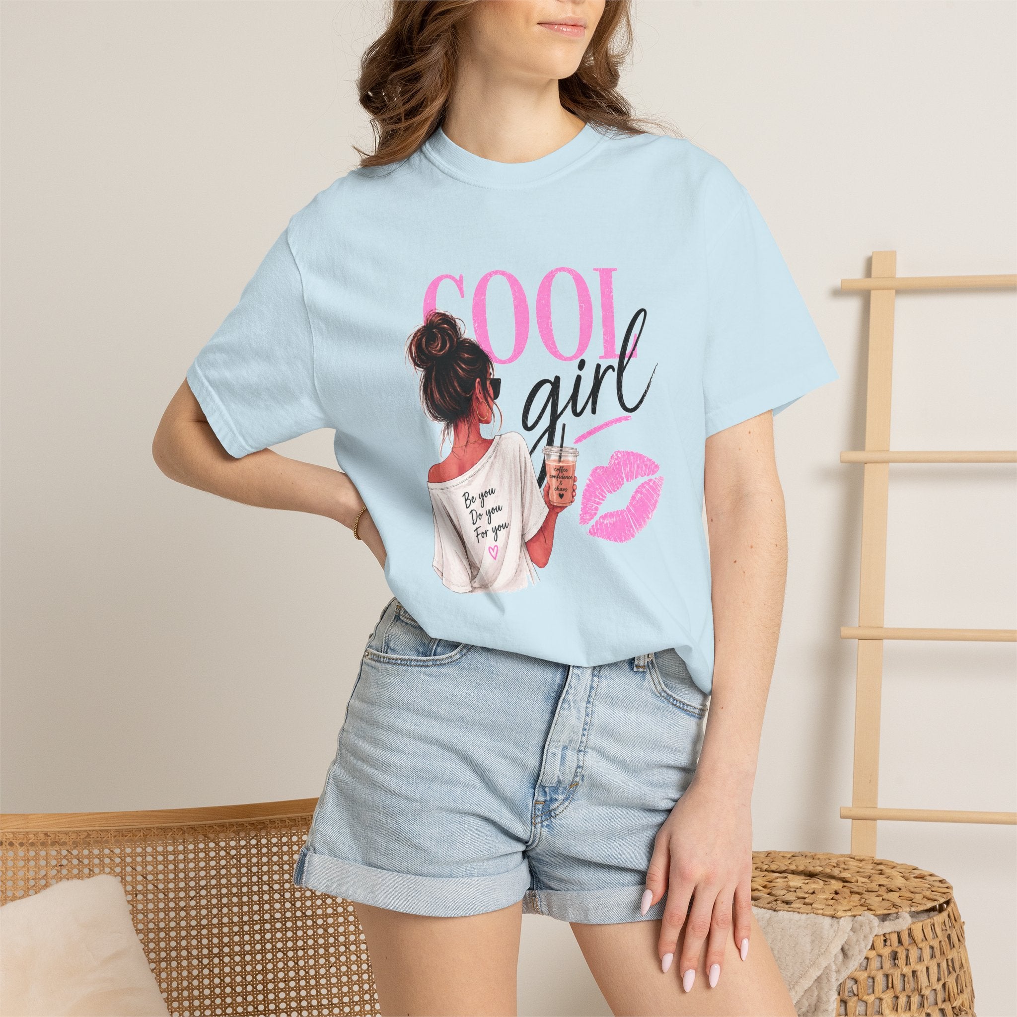 Cool Girl Graphic T‑Shirt — Pink Lip Print Casual Tee