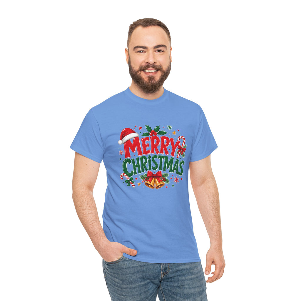 Merry Christmas Shirt, Christmas Graphic Tee, Santa Hat T-Shirt, Holiday Party Shirt, Xmas Gift for Men Women