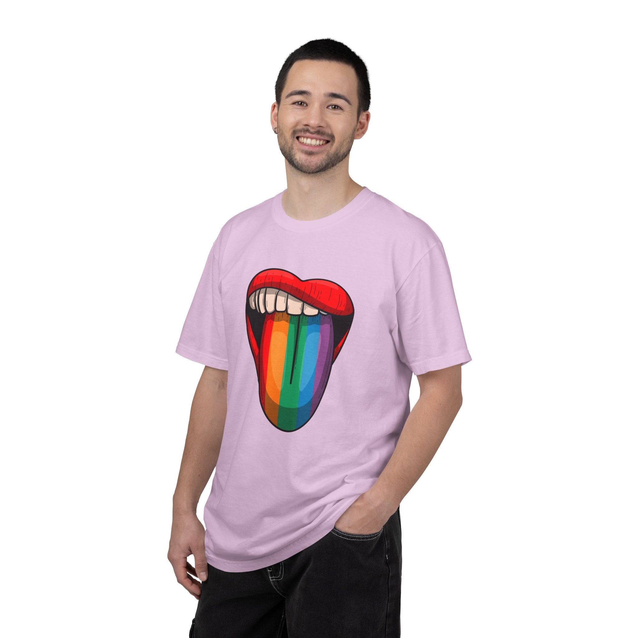Rainbow Tongue T-Shirt — Pride Lip Graphic Tee