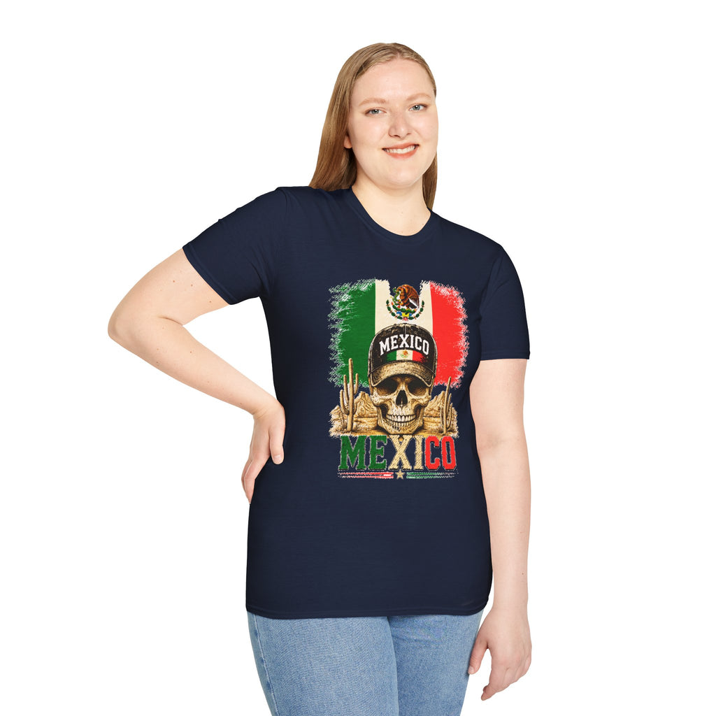 Mexico Flag Skull T-Shirt, Vintage Mexican Skull Shirt, Dia De Los Muertos Tee, Patriotic Mexico Graphic Tee, Gift for Men Women
