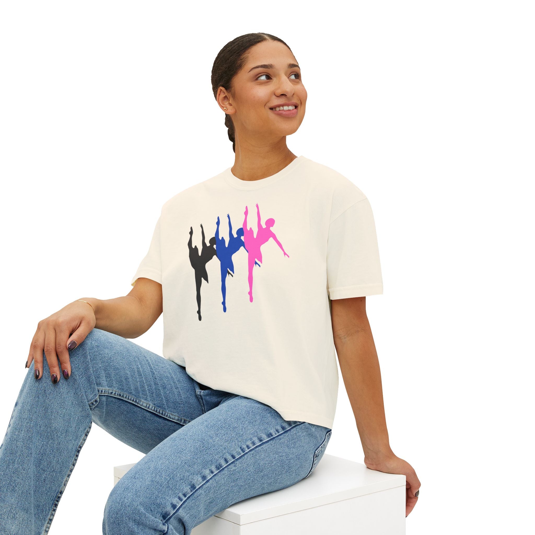 Ballet Dancer T-Shirt, Dance Shirt Women, Colorful Dancer Graphic Tee, Gift for Dancer, Aesthetic Dance Shirt, Boxy Tee