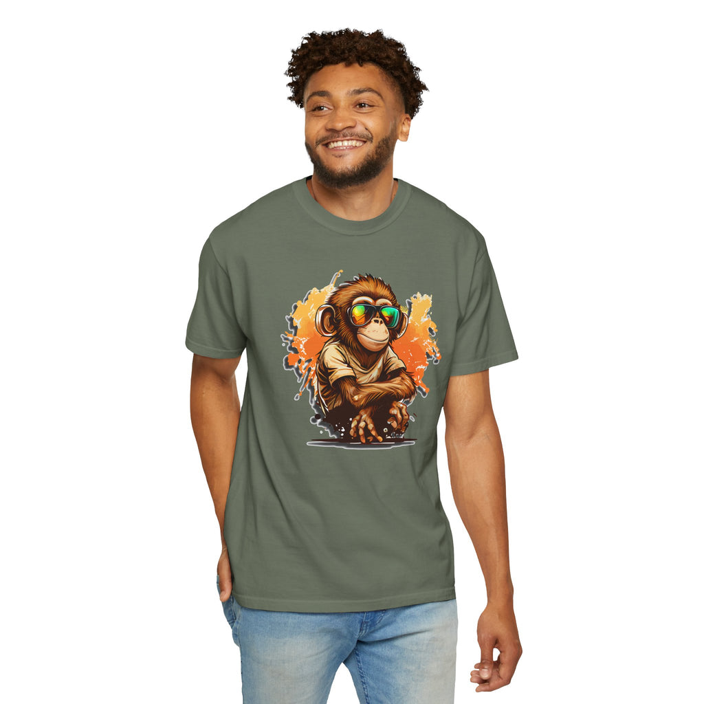 Cool Monkey Graphic T-Shirt | Funny Chimp Sunglasses Tee | Streetwear Animal Shirt | Unisex Casual Gift