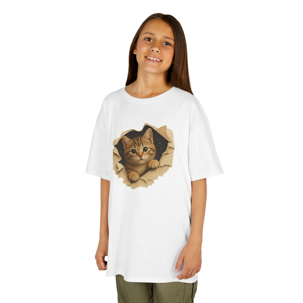 Cute Kitten Kids T-Shirt | Funny Cat Graphic Tee for Boys & Girls | Adorable Kitty Shirt | Gift for Cat Lovers Kids