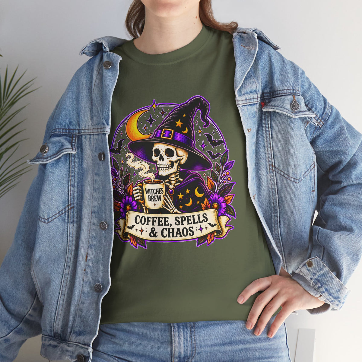 Halloween Skeleton Witch Shirt | Spooky Graphic Tee