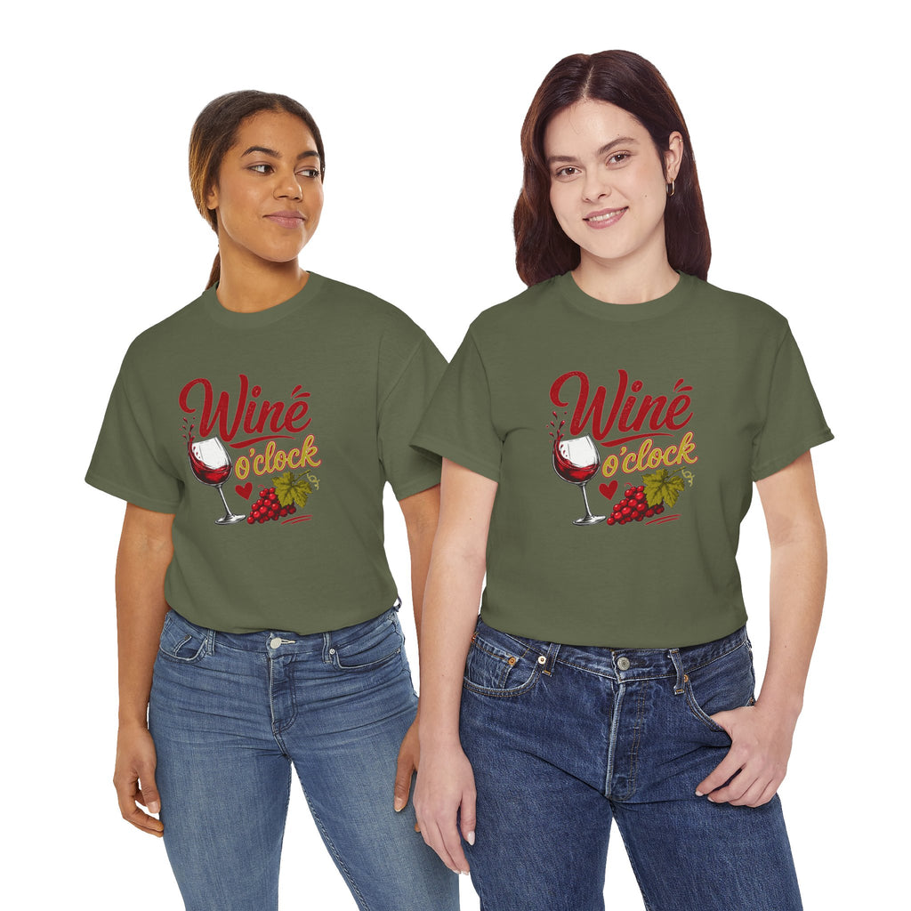 Wine T-Shirt - "Wine O'Clock" Graphic Tee for Wine Lovers