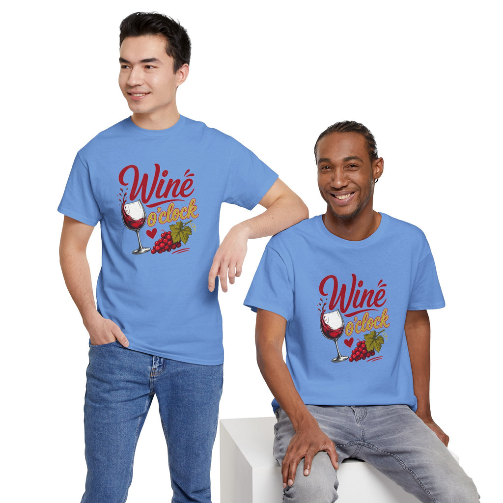 Wine T-Shirt - "Wine O'Clock" Graphic Tee for Wine Lovers