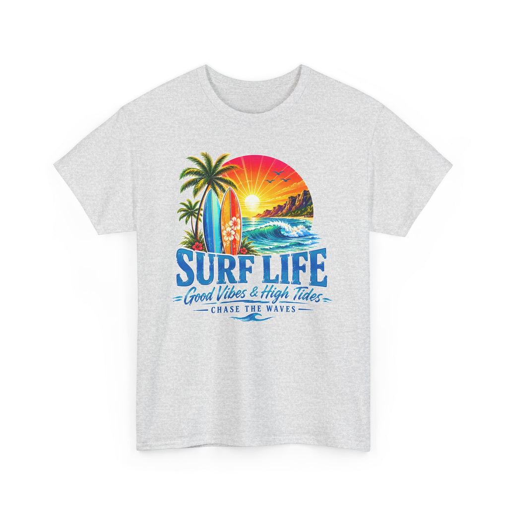Surf Life T-Shirt | Vintage Beach Sunset Tee | Coastal Graphic Shirt | Surfing Lover Gift | Ocean Vacation Unisex Tee