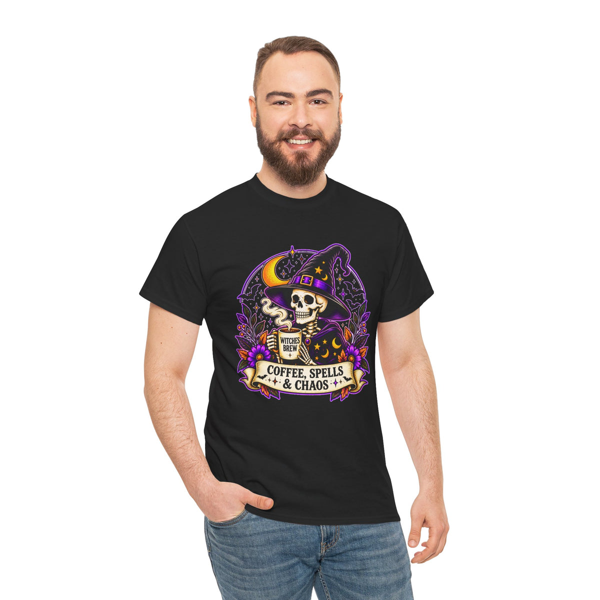Halloween Skeleton Witch Shirt | Spooky Graphic Tee