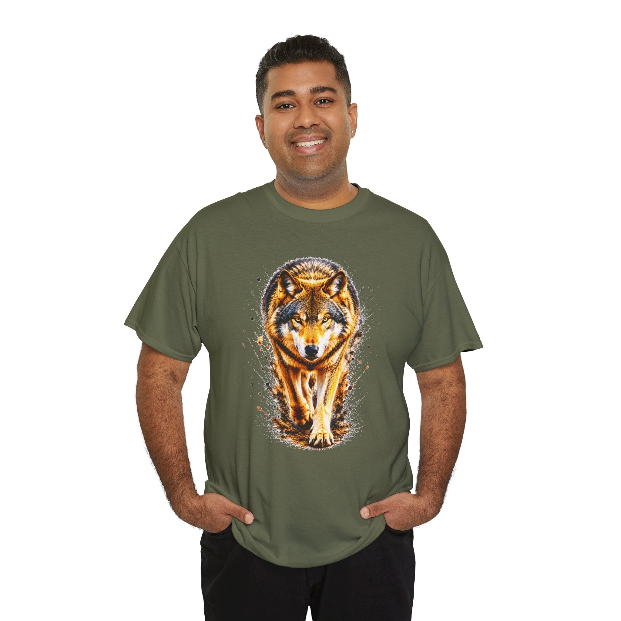 Wolf Graphic T-Shirt, Majestic Wolf Tee, Wildlife Animal Shirt, Unisex Nature Graphic Tee, Wolf Lover Gift, Forest Wolf Shirt