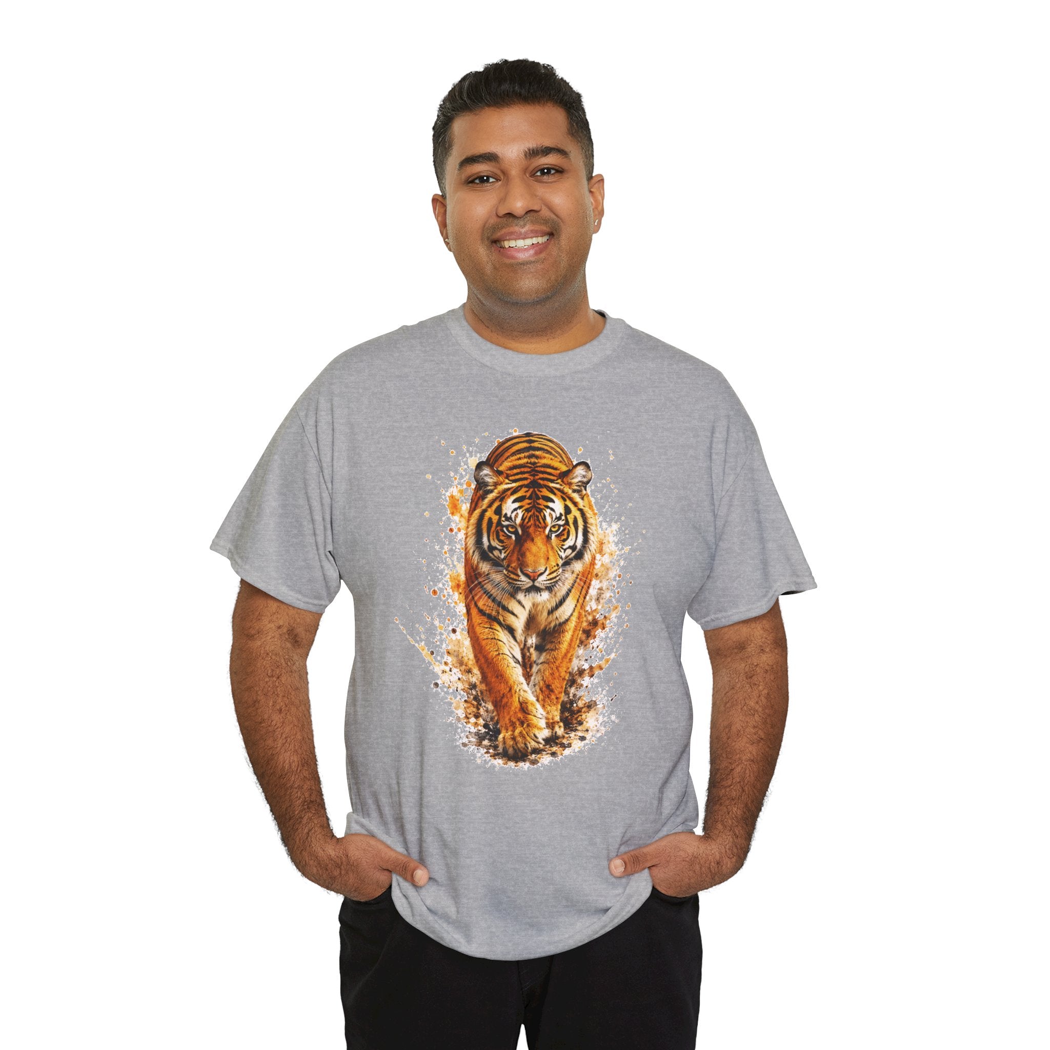 Majestic Tiger T-Shirt, Watercolor Tiger Graphic Tee, Unisex Wildlife Shirt, Tiger Lover Gift, Animal Art Tee