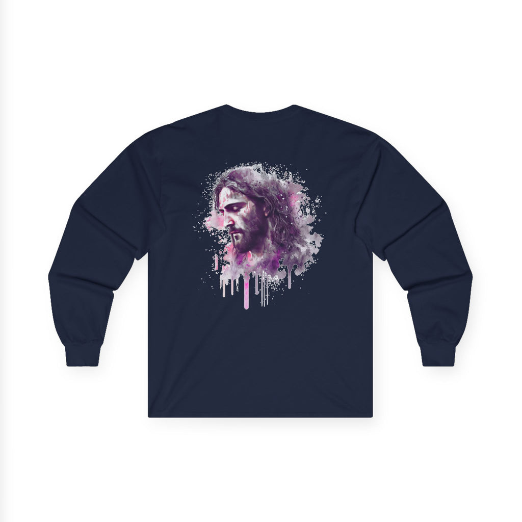 Artistic Watercolor Portrait Long Sleeve Tee