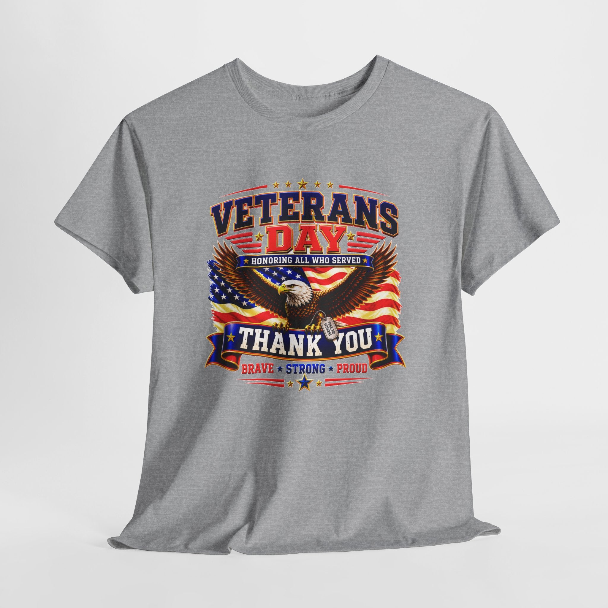 Veterans Day Shirt, Thank You Veteran Tee, Eagle Patriotic T-Shirt, Honoring All Who Served, Military Appreciation Gift
