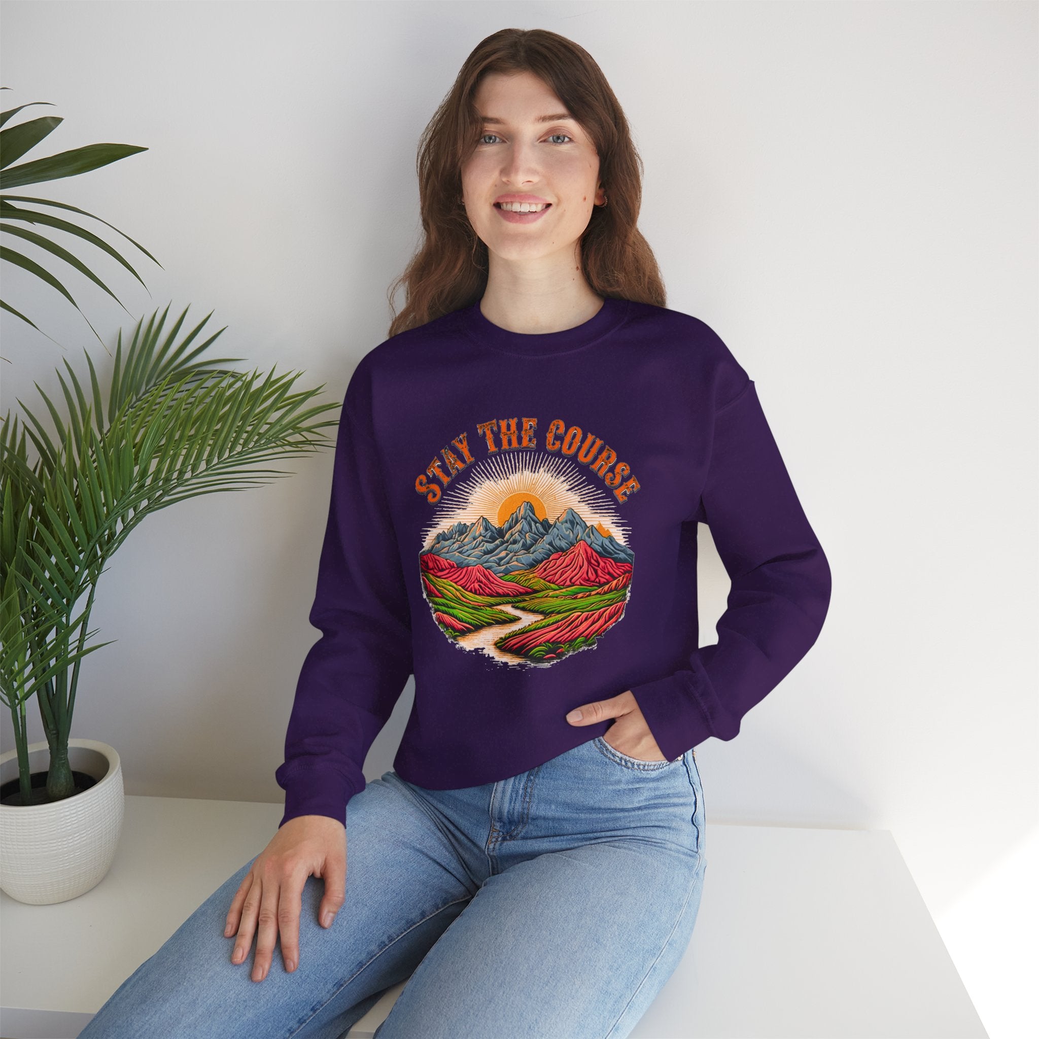 Stay the Course Sweatshirt - Scenic Mountain Crewneck