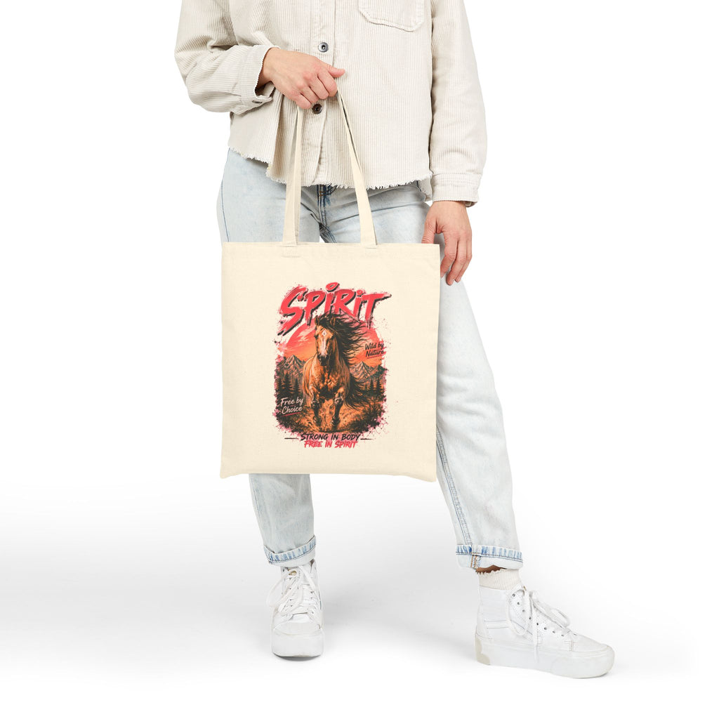 Tote — 'Spirit' Wild Horse Cotton Canvas Tote Bag