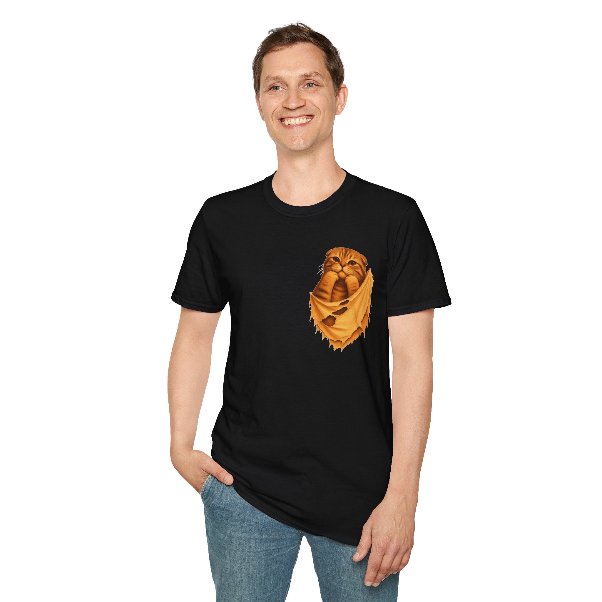Cat in a Pocket T-Shirt — Cute Pocket Kitten Graphic Tee