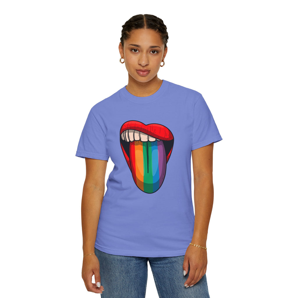 Rainbow Tongue T-Shirt — Pride Lip Graphic Tee