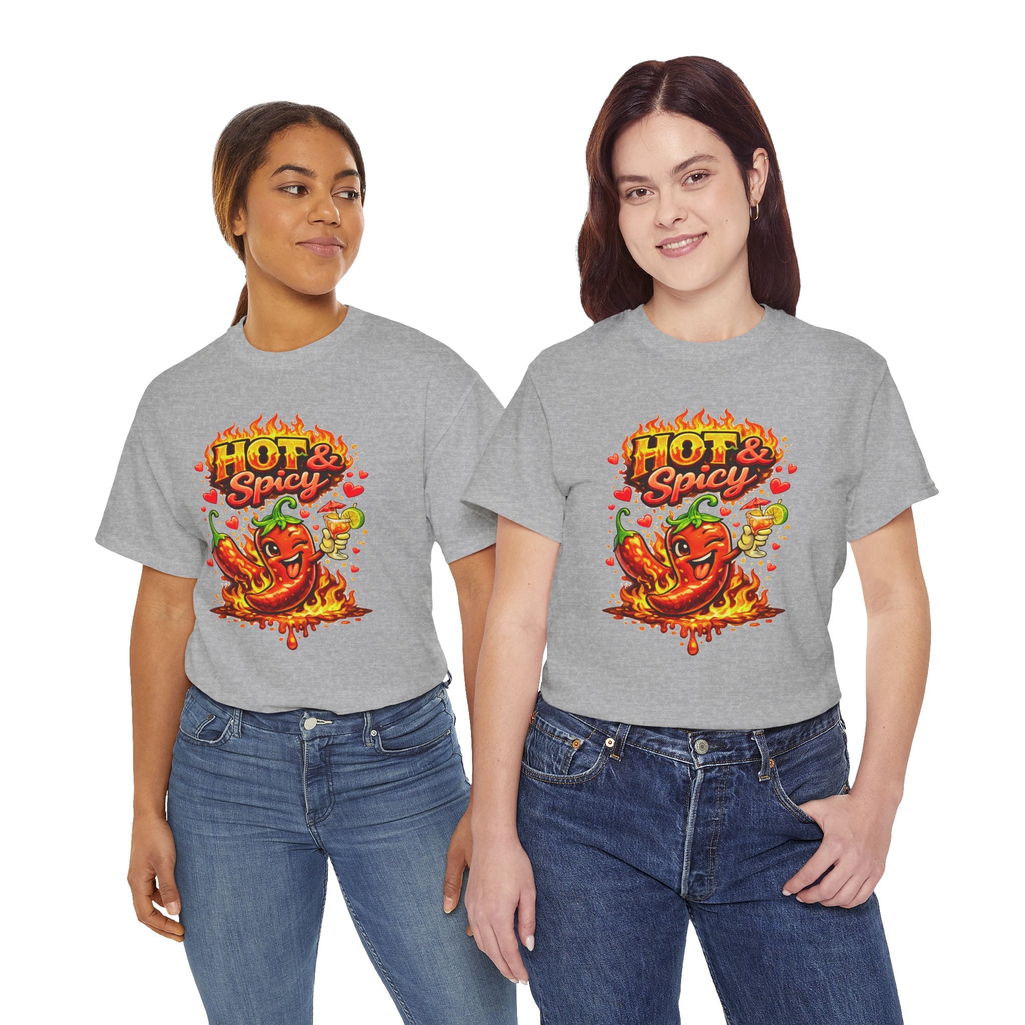 Hot & Spicy Pepper Shirt, Funny Chili Graphic Tee, Cute Food Lover T-Shirt, Spicy Gift