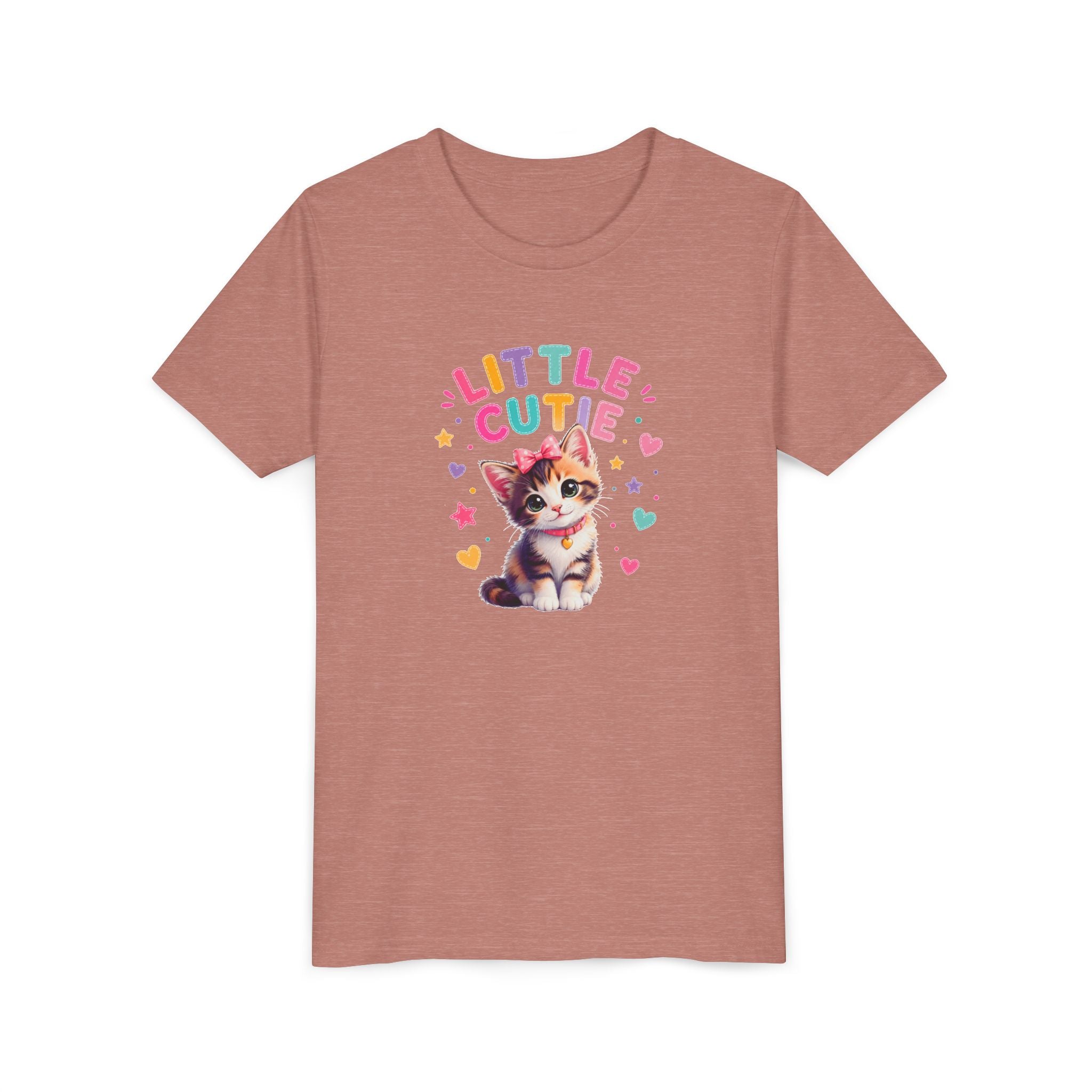 Little Cutie Cat Shirt for Kids, Cute Kitten Youth Tee, Girls Cat T-Shirt, Kawaii Kitty Shirt, Toddler Cat Lover Gift, Cute Animal Tee
