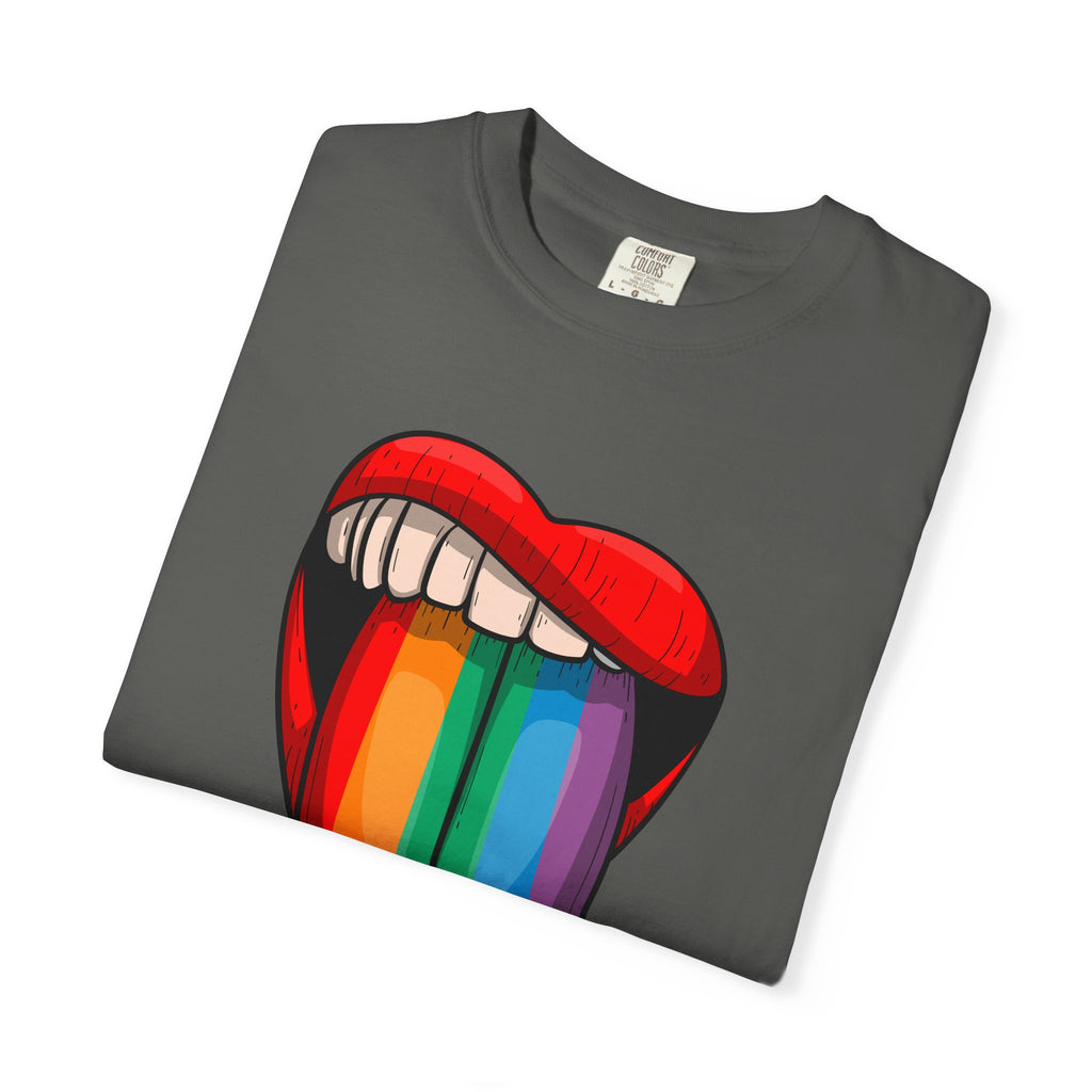 Rainbow Tongue T-Shirt — Pride Lip Graphic Tee
