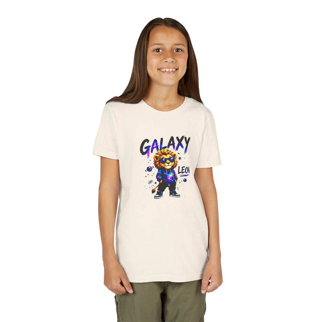 Galaxy Leon Youth T-Shirt, Space Lion Shirt for Kids, Cosmic Animal Tee, Galaxy Lion Graphic Tee, Colorful Kids Shirt, Boys Girls Unisex Tee, Gift for Kids