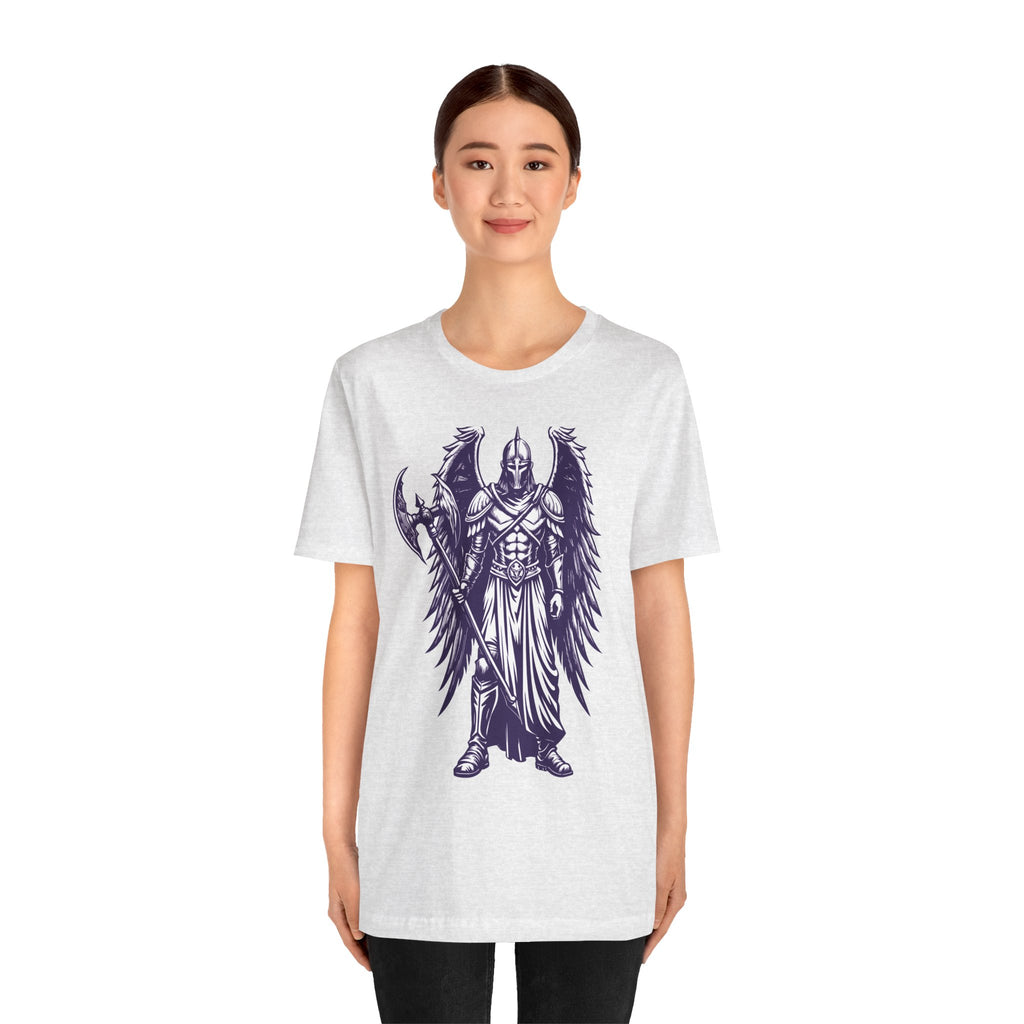 Fallen Angel Warrior T-Shirt | Gothic Fantasy Winged Knight Tee