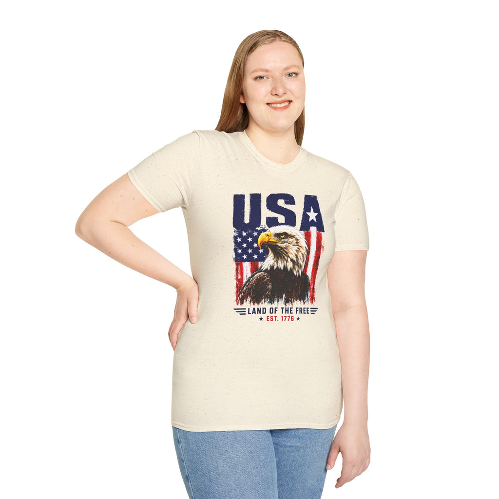 USA Eagle T-Shirt — Patriotic American Flag Graphic Tee (Land of the Free)