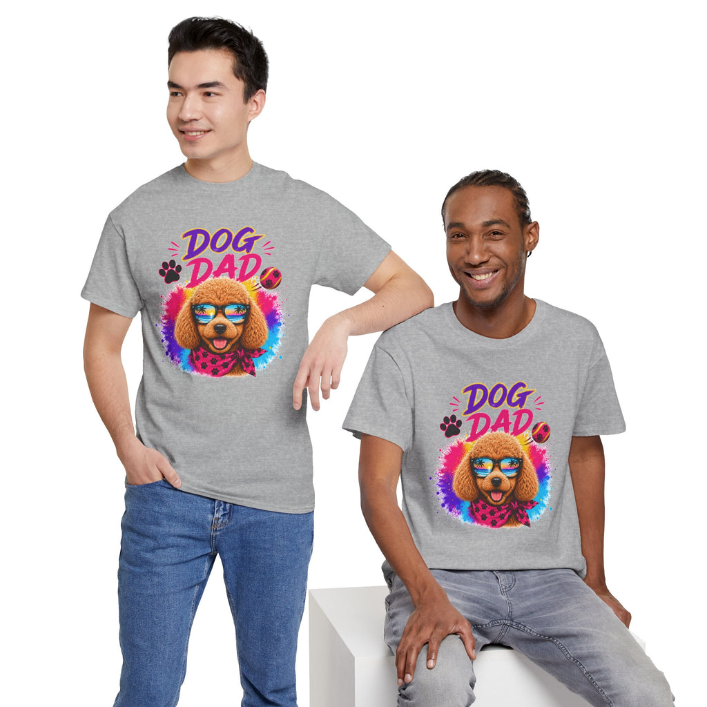 Dog Dad Poodle T-Shirt | Funny Dog Dad Gift | Colorful Retro Poodle Shirt | Dog Lover Gift | Unisex Graphic Tee
